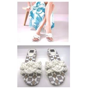 White House Black Market Shoes Women's Sandals Braided Slip On size 6